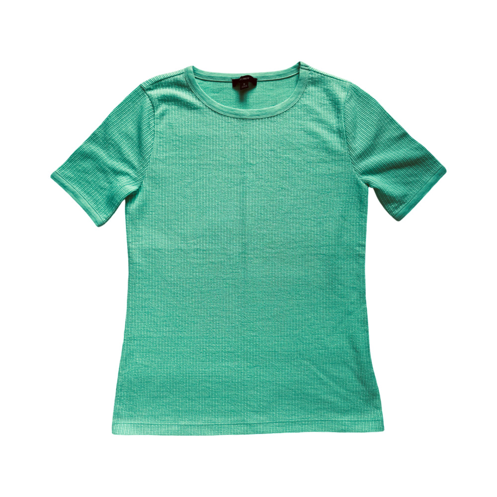 J.Crew Spearmint Green Waffle Knit Short Sleeve T-Shirt